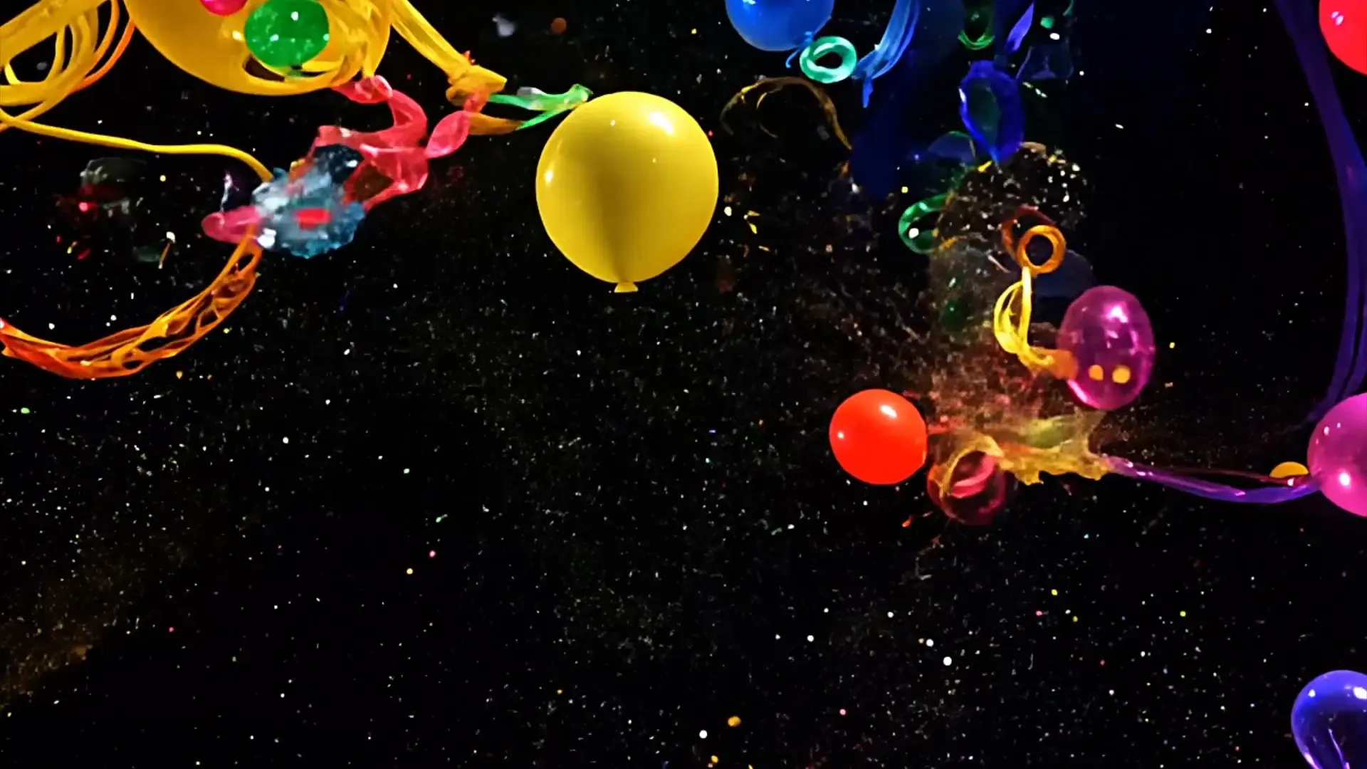 Colorful Party Balloons Overlay for Birthday Celebration Videos